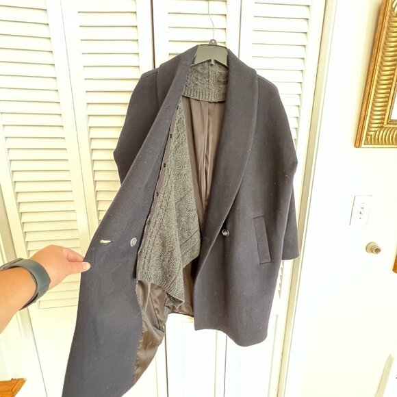SØSKEN Studios Oversized Wool-Blend Coat (Size: Med., 8-10; See photo) - Picture 3 of 8